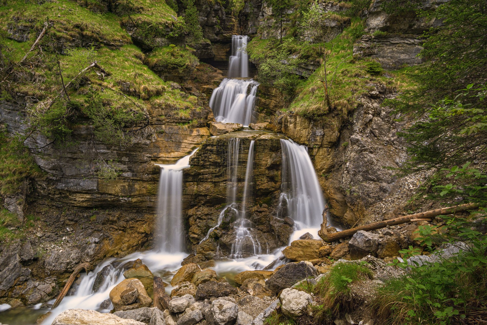 Wildblumenwiese bei den Kuhfluchtwasserfällen